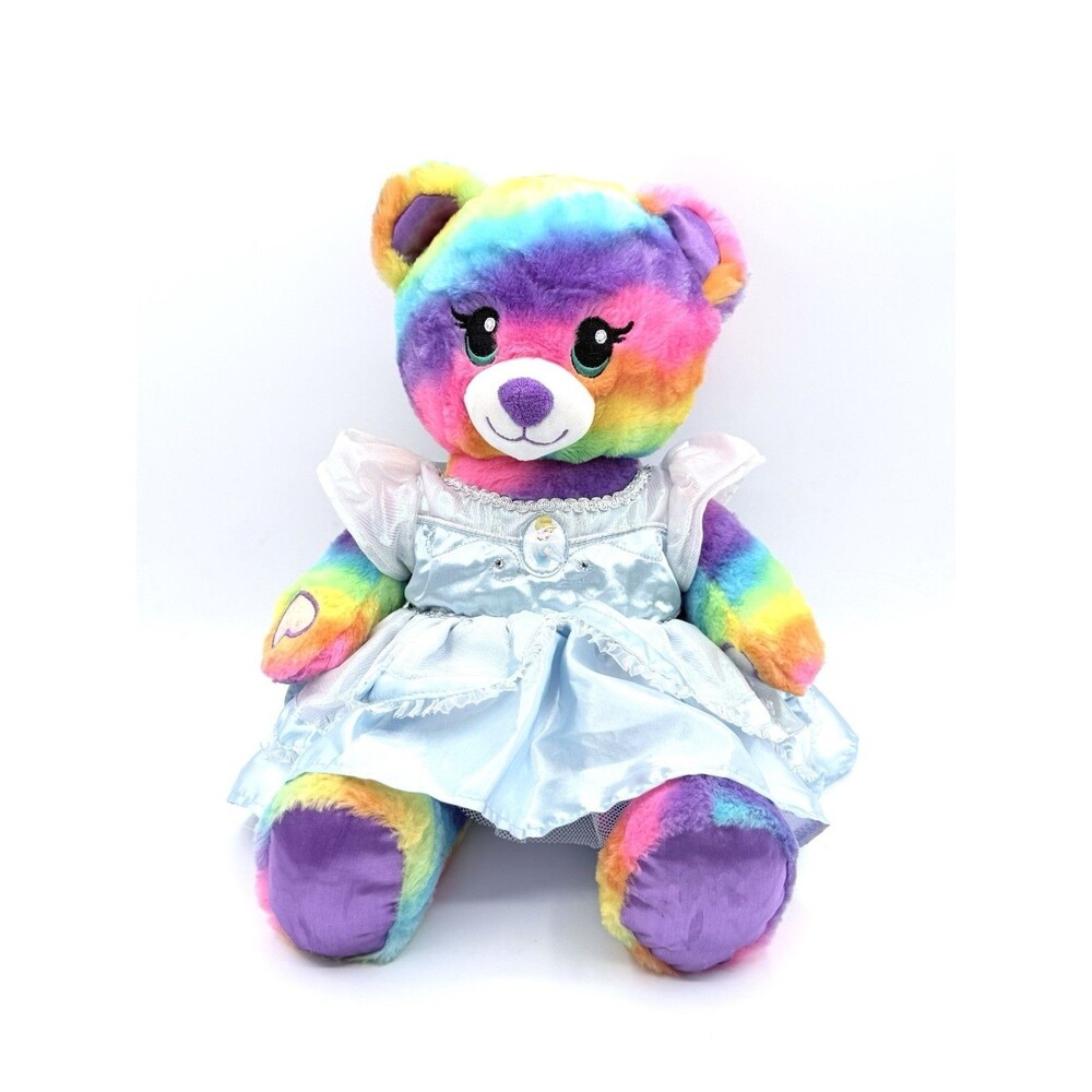 Build‎ A Bear Workshop Rainbow Bear 2018 Plush 17” Disney Cinderella Dress